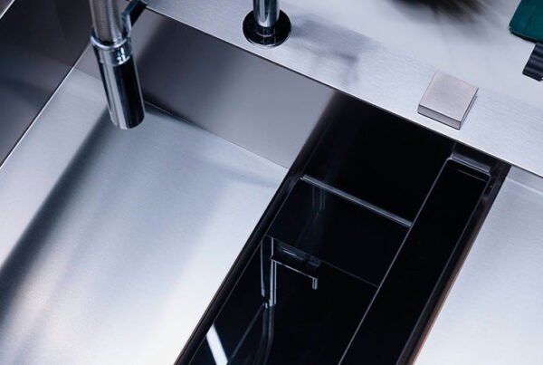 Vista fregadero desde arriba. Alaia Home reforma cocina o baño en Bilbao o Vitoria